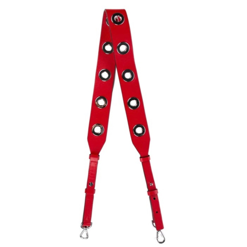MICHAEL MICHAEL KORS Leather Guitar Strap in Red